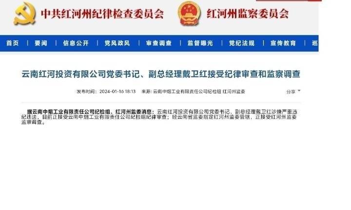 红河州纪委深化监督执纪，推动全面从严治党纵深发展通报最新情况